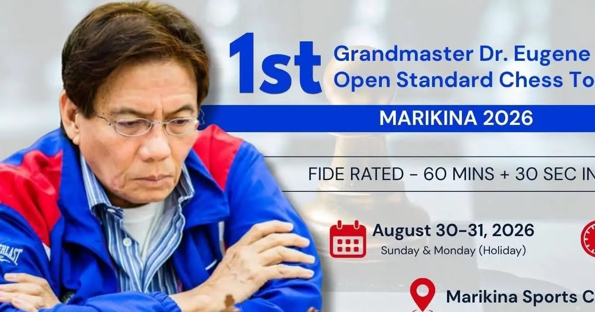 1st Grandmaster Dr. Eugene Torre Open Standard Chess Tournament poster
