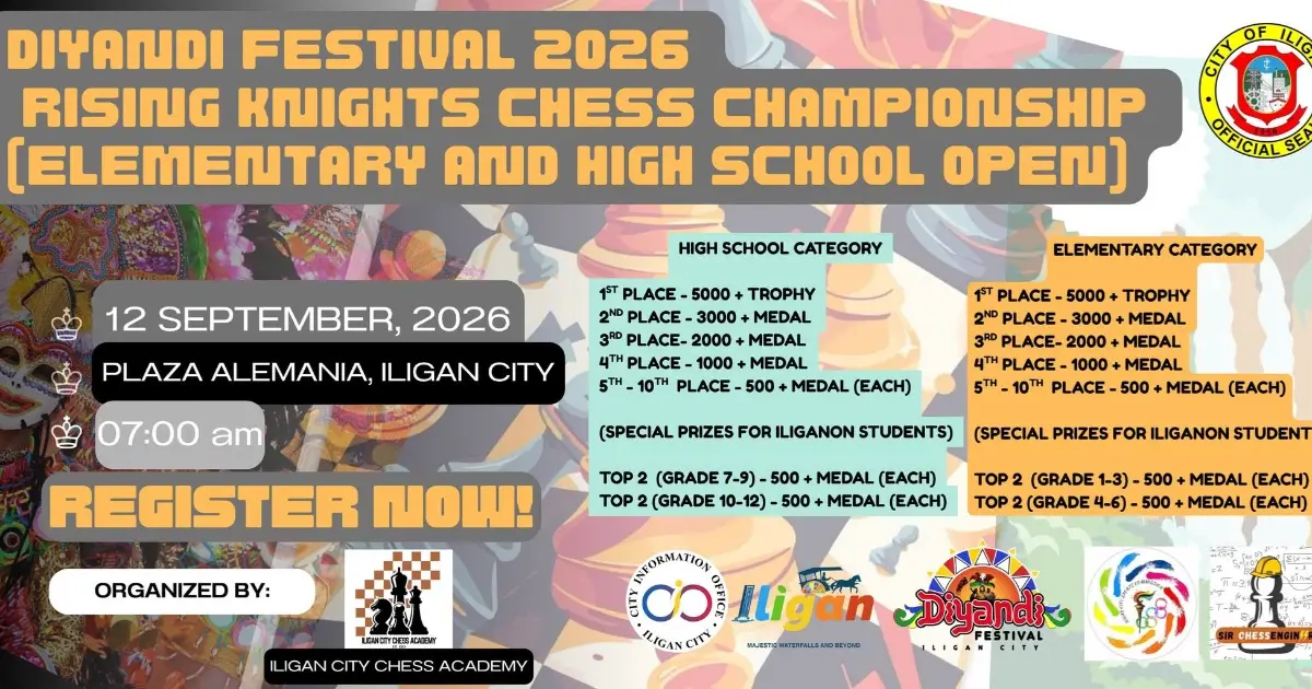 Diyandi Festival 2026 Rising Knights Chess Championship poster