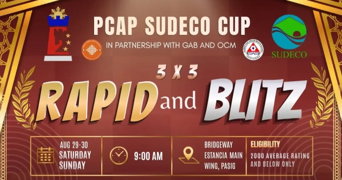 PCAP Sudeco Cup 3x3 Rapid & Blitz poster